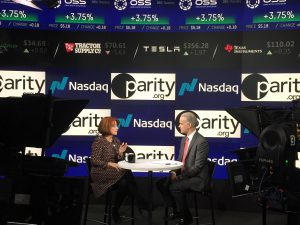 Cathrin Stickney, Founder and CEO of Parity.org, during an interview with Nasdaq